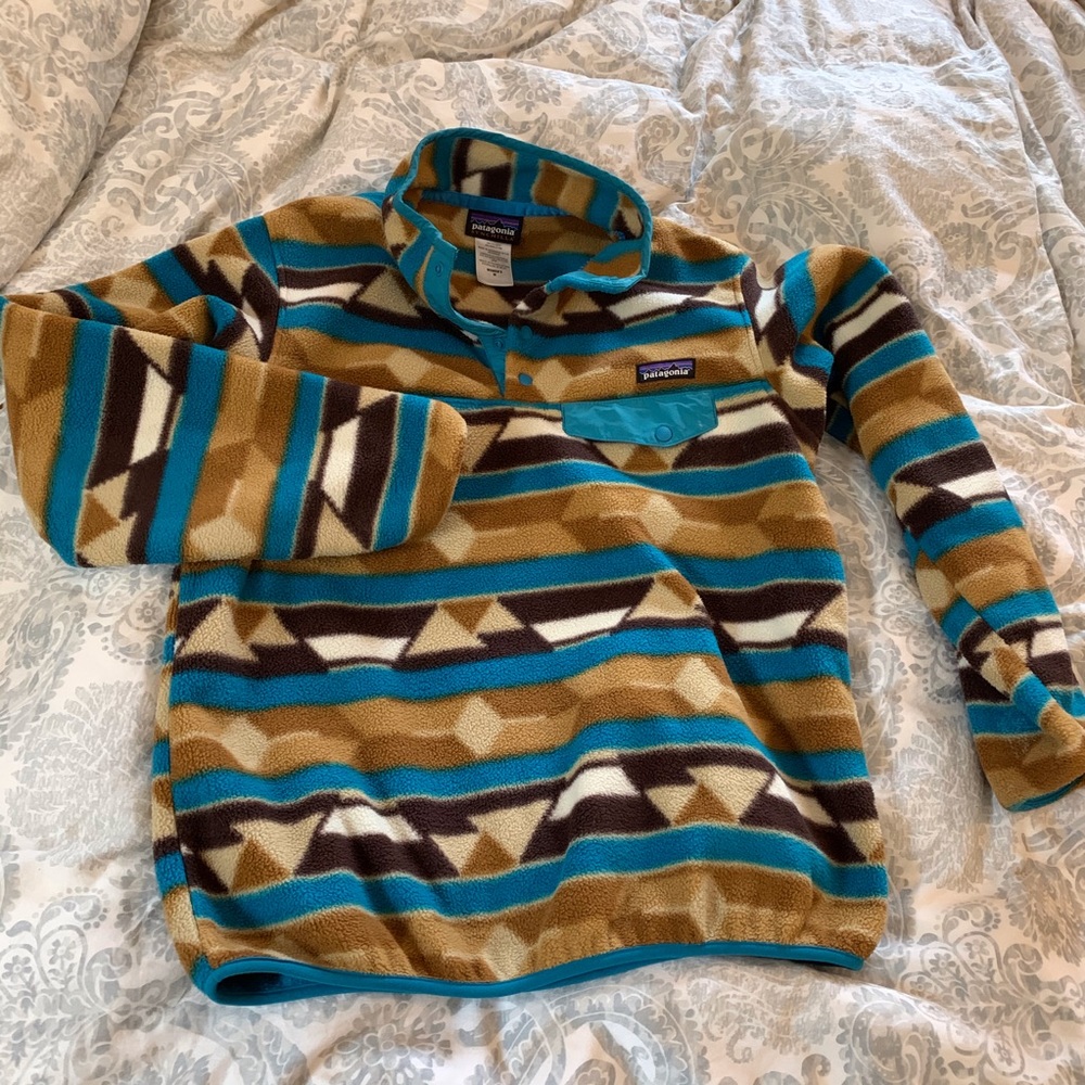 Patagonia women’s synchilla 1/4 snap pullover sz M